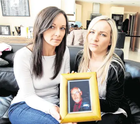  ??  ?? Mystery: Michael Gallagher’s daughters, June and Orla, have appealed for informatio­n on the murder of their father in 2007