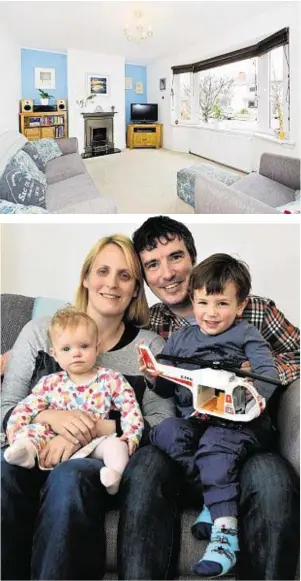  ?? Photograph: Colin Rennie ?? Claire and Jamie MacDonald with their children Lara and Alexander at 38 Gairn Terrace, Aberdeen.