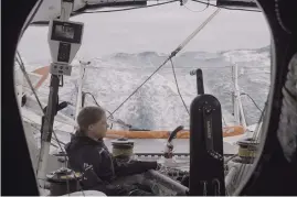  ?? Bild: Triart film ?? Ibland får även Greta Thunberg nog, som under den omskrivna båtresan över Atlanten, skildrad av Nathan Grossman i ”Greta”.