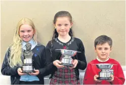  ??  ?? Winners Charlotte Stork, Zoe Morgan and Euan Murray.