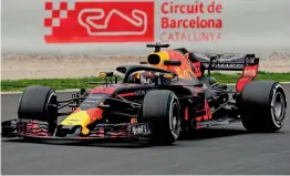  ?? AFP ?? Red Bull’s Belgian driver Max Verstappen at the Circuit de Catalunya in Barcelona on Thursday during the third day of the second week of F1 pre- season testing. —