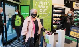  ?? Photograph: Linda Nylind/The Guardian ?? Amazon Fresh in Ealing, west London. Shoppers can pick up items and walk out of the store without the need for a till.