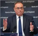  ?? ?? Coining it: Andrew Bailey’s Bank of England plans to make a digital currency