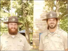  ?? LYNN KUTTER ENTERPRISE-LEADER ?? Matt Mulheran, left, and Bart Taylor are the new park interprete­rs at Prairie Grove Battlefiel­d State Park. Both also are Civil War re-enactors.
