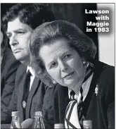  ??  ?? Lawson with Maggie in 1983