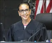  ?? LANNIS WATERS / THE PALM BEACH POST ?? Palm Beach County Judge Dana Santino’s punishment would be far more severe than what other judges — who have committed similar infraction­s — have received, her lawyer said in a brief.