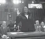  ?? JACK GRUBER/ USA TODAY ?? Supreme Court nominee Ketanji Brown Jackson is sworn in during her Senate hearing Monday.