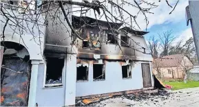  ?? ?? Devastated The family’s home in Kyiv, pictured, was almost completely destroyed during the Russian invasion