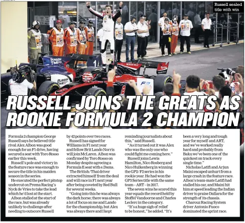 ??  ?? Russell sealed title with win