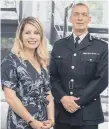 ??  ?? PCC Kim McGuinness with Chief Constable Winton Keenen