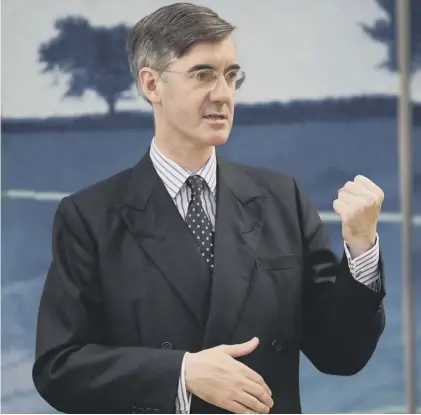  ??  ?? 0 Ultra-retro Tory MP Jacob Rees-mogg has accused ministers of seeking to turn the UK into a ‘vassal state’