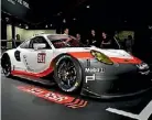  ??  ?? Porsche’s new 911 RSR GT-racer.