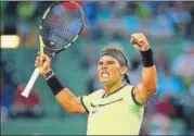  ?? AFP ?? Rafael Nadal celebrates after beating Philipp Kohlschrei­ber.