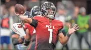  ?? Usa Today sports — dale Zanine ?? After being benched in favor of rookie Desmond Ridder late in 2022, Marcus Mariota was released by the Falcons on Tuesday.