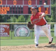  ?? AUSTIN HERTZOG — MEDIANEWS GROUP ?? Souderton pitcher Jordan Morales delivers to the plate against Boyertown during the Pa. Region 2 tournament at Boyertown on Sunday.