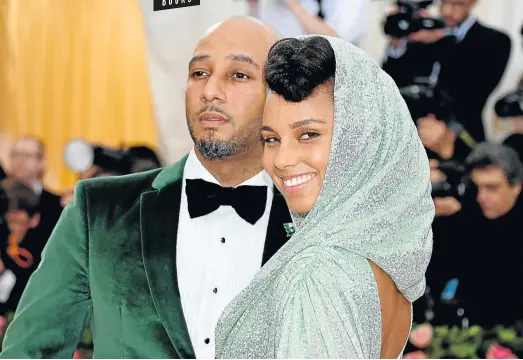  ?? Picture: Dia Dipasupil/Getty Images ?? Alicia Keys and her husband, Swizz Beatz, who have pledged to always try to outdo one another in lavish gifts.