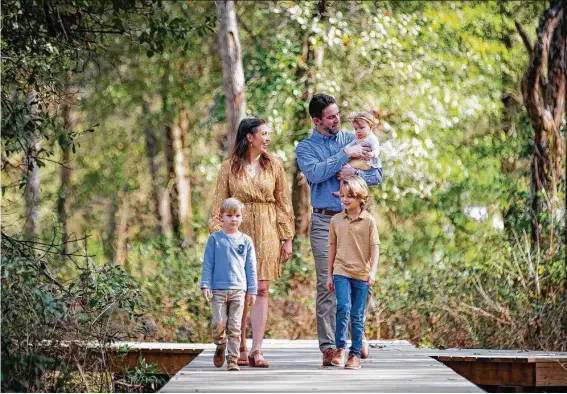  ?? Photos by Mark Mulligan / Staff photograph­er ?? Bethany and Steve Bremer, with their children, Hurston, 7, Seth, 5, and 8-month-old Adrienne, lost daughter Audrey to choking three years ago.