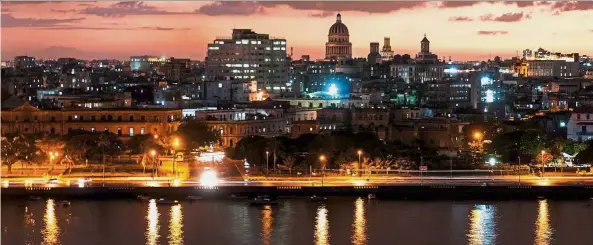 ?? - Photos by AFP ?? Captivatin­g view: Havana skyline at dusk. The capital of Cuba was a modern metropolis at the start of the 20th century.