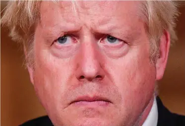  ?? PA ?? Serious concerns: Boris Johnson confirms lockdowns at last night’s Downing Street press conference