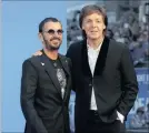  ?? PICTURE: REUTERS ?? Former Beatles Ringo Starr, left, and Sir Paul McCartney attend the world premiere of The Beatles: Eight Days a Week –The Touring Years in London this week.