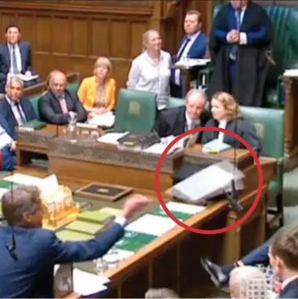  ??  ?? Catch! Labour’s Ben Bradshaw throws copies of the White Paper, circled, yesterday