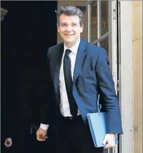  ?? PATRICK KOVARIK / AFP ?? Arnaud de Montebourg, ministro de Economía