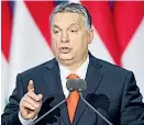 ?? Foto: AFP / Attila Kisbenedek ?? Am Sonntag hielt Orbán seine „Rede zur Lage der Nation“.