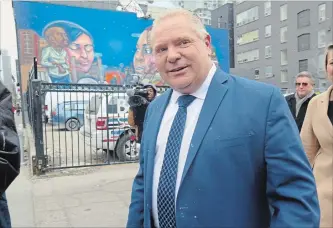  ?? TORONTO STAR
SAMANTHA BEATTIE ?? Doug Ford’s been out campaignin­g from the moment he was elected leader. Monday he was at the legislatur­e, but don’t expect him there much the next three months. He’s leaving work there to Vic Fedeli and his MPPs.