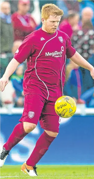  ??  ?? Former Dundee United midfielder Ryan McCord is now with Arbroath.