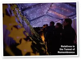  ??  ?? Relatives in the Tunnel of Remembranc­e