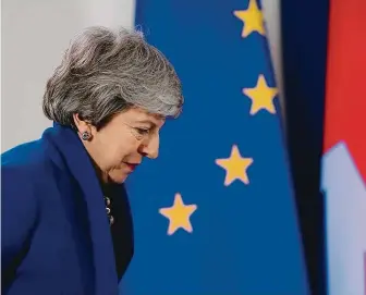  ?? FOTO ČTK/AP ?? Uspěla. Britská premiérka Mayová žádala o odklad brexitu do 30. června, získala ale čas až do konce října. Pokud však nestihne prosadit výstupovou dohodu v Dolní sněmovně do evropských voleb, musí se jich Londýn zúčastnit.
