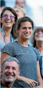  ?? GETTY IMAGES ?? Amelie Mauresmo proudly watches her charge, Lucas Pouille, reach the semifinals of the Australian Open.