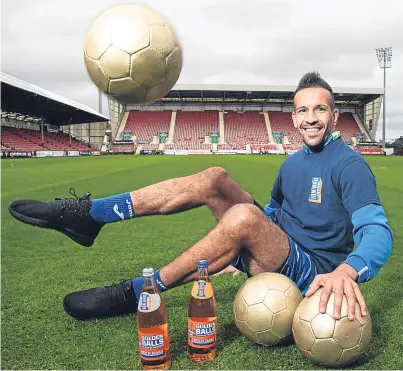  ?? Picture: Craig ?? Irn-Bru Cup Golden Balls award winner Farid El Alagui at East End Park yesterday.