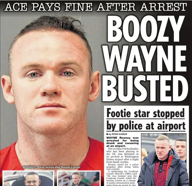  ??  ?? MUGSHOT: Police picture after Rooney’s arrest