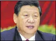  ?? AP ?? Chinese Vice President Xi Jinping, seen here Sept. 1, had been out of public view for two weeks before reappearin­g on Saturday.