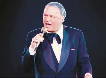  ?? RICHARD DREW/AP ?? Frank Sinatra, whose version of “It Was a Very Good Year” many people are most familiar with, performs in 1979 at the Nassau Coliseum in Uniondale, New York.