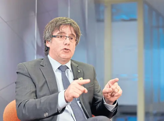  ?? Eric vidal/reuters ?? Puigdemont, ayer, durante una entrevista en Bruselas