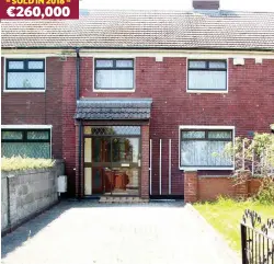  ??  ?? 67 Adare Road in Coolock, Dublin sold in November for €260k