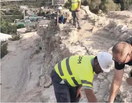  ??  ?? The excavation work at the castle