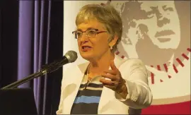  ??  ?? Minister for Children Katherine Zappone opening the Kennedy Summer School.