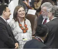  ??  ?? Contemplad­a. Se mencionó a Xóchitl Gálvez como uno de los posibles candidatos a la jefatura de Gobierno.