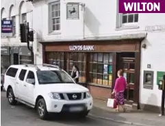  ??  ?? Gone: Closing Lloyds in Wiltshire town leaves no banks WILTON