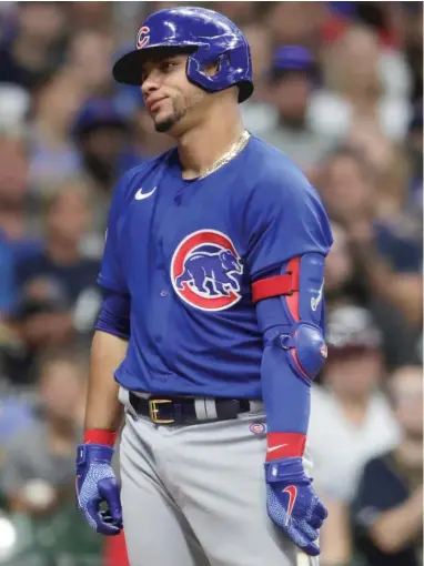  ?? AARON GASH/AP ?? Catcher Willson Contreras and the Cubs have had a lot to be frustrated about in the last two weeks.
