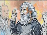  ?? Image: REUTERS ?? Harried day: Ahmed Abu Khattala appears in a Washington courtroom, hours after arriving in the United States.