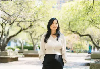  ?? TODD HEISLER/THE NEW YORK TIMES ?? Jenny Xie, seen Sept. 16 in New York, recently released her collection “The Rupture Tense.”