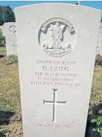  ??  ?? The grave of a Scottish soldier in France. Read more above.