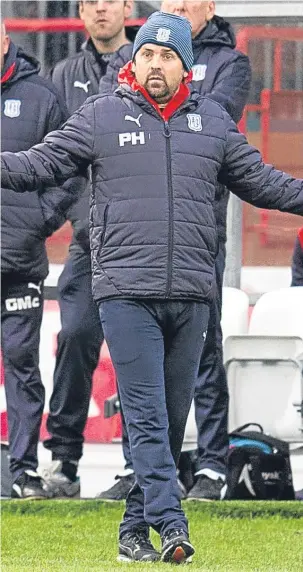  ??  ?? Dundee manager Paul Hartley admits it’s difficult to do business in January.