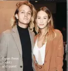  ??  ?? Dylan Penn (right) and guest