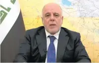  ??  ?? Iraq’s Prime Minister Haiber al-Abadi announces the start of an offensive to retake the western side of Mosul.