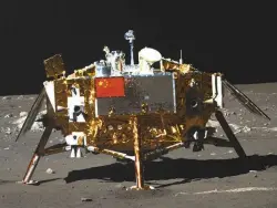  ??  ?? ▲ Past inspiratio­ns: technology for China’s Tianwen-1 mission craft will be drawn from the Chang’e lunar lander and rover (above, left and right)